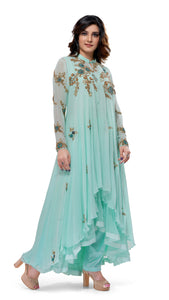 Mint Green Layered Kurta Set