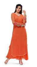 Load image into Gallery viewer, Peach 3D Floral Kurta
