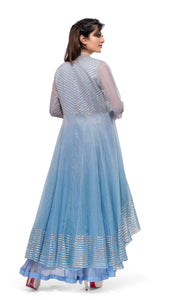 Icy Blue Gota Patti Kurta Set