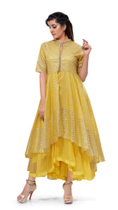 Yellow Gota Patti Kurta Set