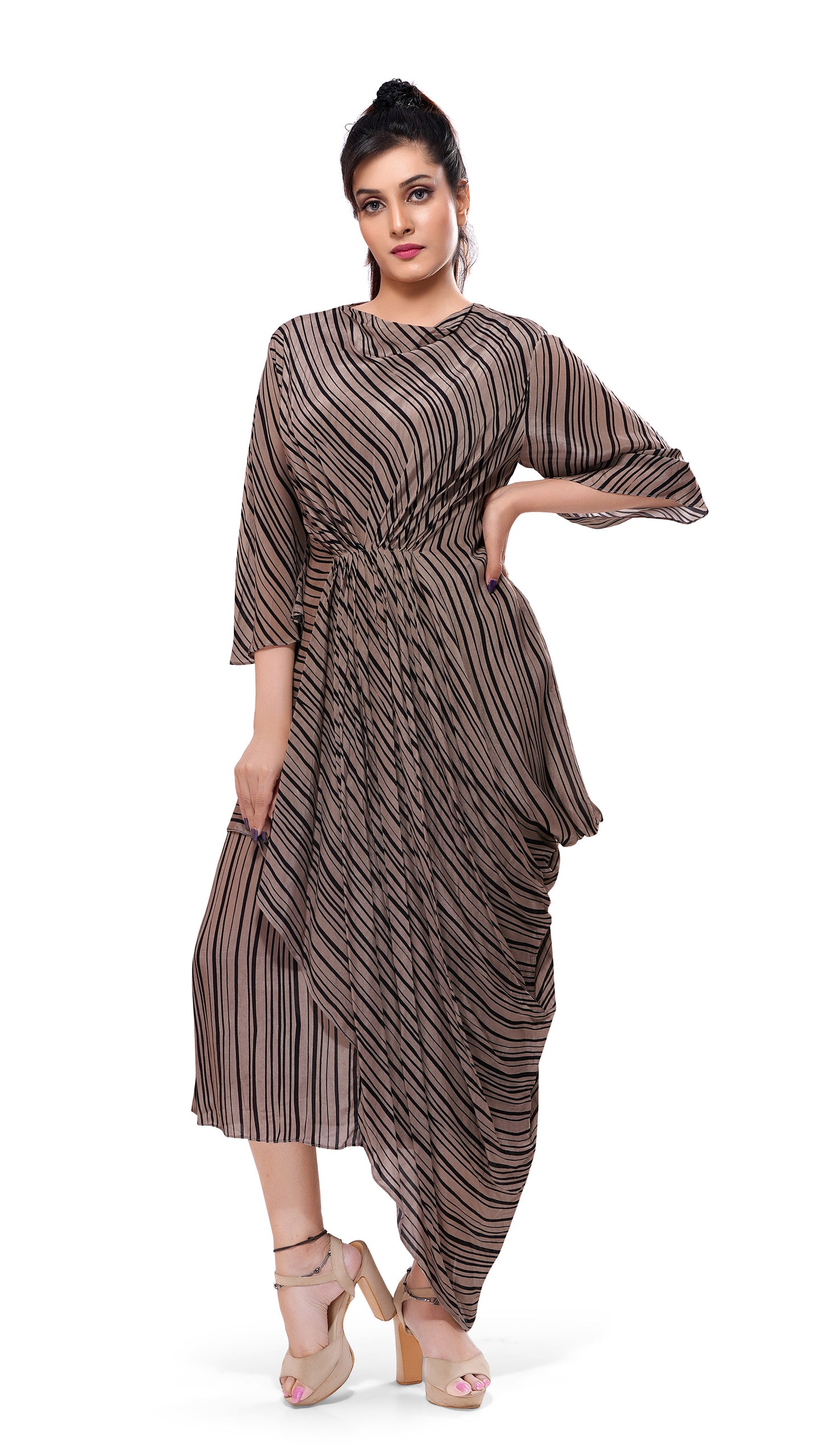 Asymmetric Drape Dress