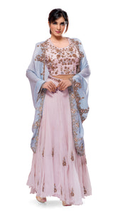 Pastel Cape Sharara Set