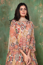 Load image into Gallery viewer, Bohemian Top With Bell Sleeves With Cut Work Sharara
