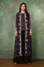 Load image into Gallery viewer, Printed Sequins Top And Handwork Zardosi Jacket With Flary Palazzo
