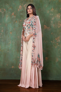 Thread-based Coat With Cotton Silk Sharara