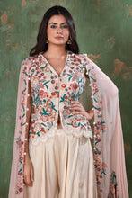 Load image into Gallery viewer, Thread-based Coat With Cotton Silk Sharara
