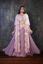 Load image into Gallery viewer, 3D Flower Textured Waistcoat, Lehenga And Cape
